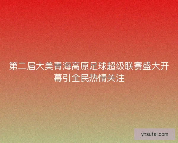 第二届大美青海高原足球超级联赛盛大开幕引全民热情关注
