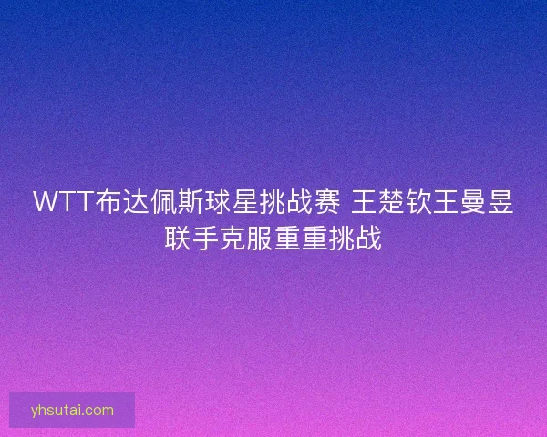 WTT布达佩斯球星挑战赛 王楚钦王曼昱联手克服重重挑战